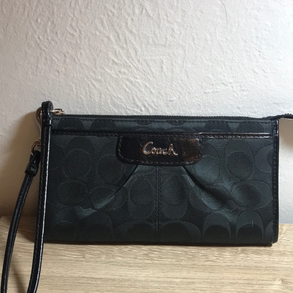 Black Coach wallet or wristlet